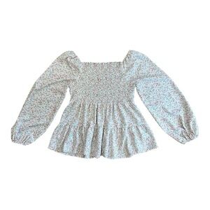 Hailey & Co. Boho Floral Off the Shoulder Blouse Size M Women